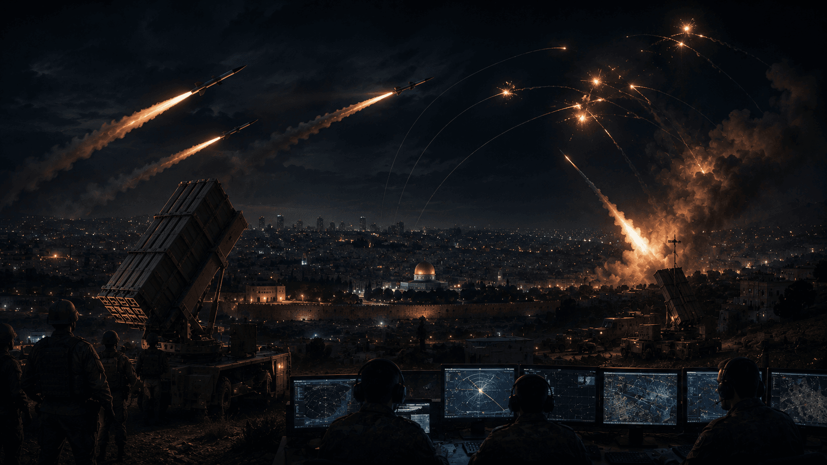 Missile defence in the night sky